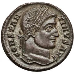Nummus - Constantinus I Inscription within a wreath, Siscia