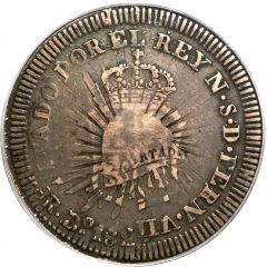 8 Reales - Fernando VII Countermarked on Mexico 8 Reales