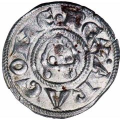 Denier à la mitre Alphonse I D`Aragon et Raymond de Bollene