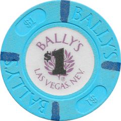 1 Dollar Poker Chip - Bally`s Las Vegas, Nevada
