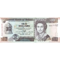 10 Dollars - Elizabeth II Segmented security thread