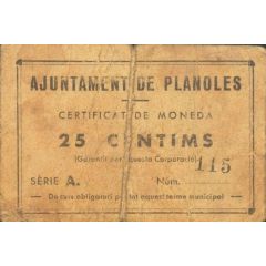 25 Céntimos Planoles