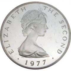 10 Pence - Elizabeth II Triskelion on map, Silver