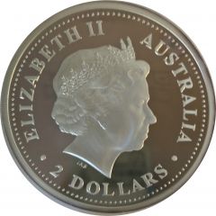 2 Dollars - Elizabeth II 4th Portrait - Australian Kookaburra