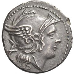 Denarius Staff and Club, ROMA