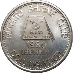 Token - Manito Shrine Club Collingwood, Ontario