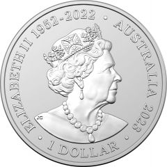 1 Dollar In the name of Elizabeth II, 6th Portrait - Emperor Penguin, Silver