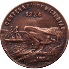 Medal - Centenaries Victoria 1934, Melbourne 1935 Event Medal