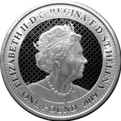 1 Pound - Elizabeth II Cash India Wildlife: The Tiger