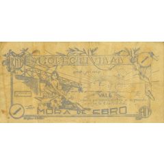 1 Peseta Mora de Ebro, Colectividad C.N.T - A.I.T.