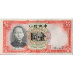 1 Yuan Central Bank of China