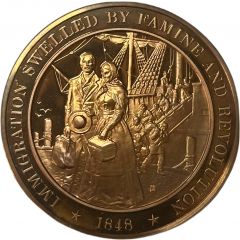 Medal - History of the United States Immigration swelled by Famine and Revolution