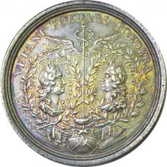 Medal - Karls VI and George I Naval engagement at Messina and naval victory of Admiral George Byng at Syracuse