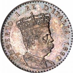 50 Centesimi / 1/10 Rial - Umberto I