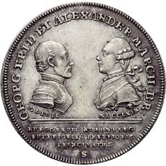1/4 Thaler - Christian Frederick Charles Alexander Acquisition of Bayreuth, 1/4 Konventionstaler