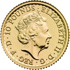 10 Pounds - Elizabeth II 5th portrait, 1/10 oz Fine Gold