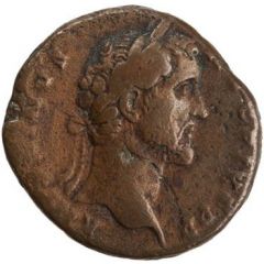 As - Antoninus Pius TR POT COS III TIBERIS S C, Tiber