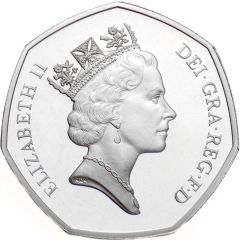 50 Pence - Elizabeth II European Community, Silver Piedfort