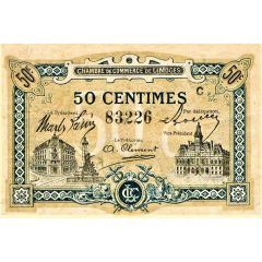 50 Centimes - Chambre de Commerce de Limoges 87