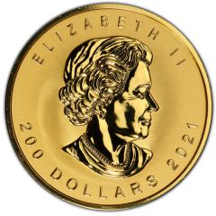 200 Dollars - Elizabeth II Super Incuse Gold Maple Leaf