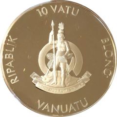 10 Vatu First Pope in a Synagogue