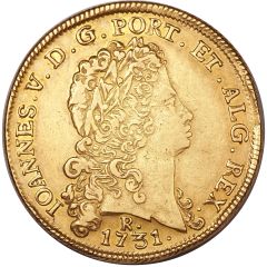 12800 Réis - João V 1st Type of Shield, Rio de Janeiro Mint