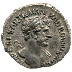 Denarius - Hadrian P M TR P COS III FEL AVG, Felicitas