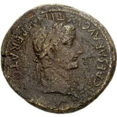 Sestertius - Tiberius ROM ET AVG, altar of Gauls