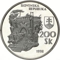 200 Korún 150 Years Railway in Slovakia