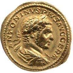 Aureus - Caracalla P M TR P XX COS IIII P P, Jupiter