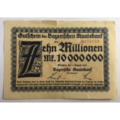 10 000 000 Mark Bayerische Staatsbank