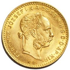 10 Francs / 4 Forint - Francis Joseph I