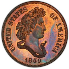 1/2 Dollar `1859` Pattern, copper