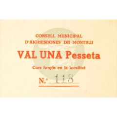 1 Peseta Aigüesbones de Montbui