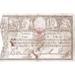 20 000 Reis - Miguel I Overprint on P#7 - John Prince Regent