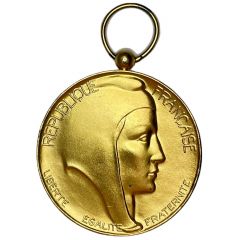 Médaille du travail de la Société Industrielle de l`Est Type 3, échelon or