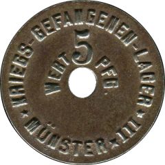 5 Pfennig - Münster Kriegs-Gefangenenlager Münster III