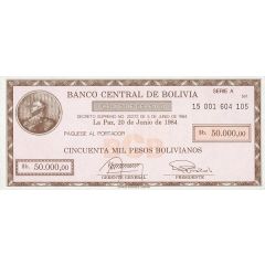 50 000 Pesos Bolivianos