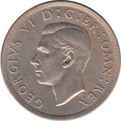 1/2 Crown - George VI 3rd type, no `IND:IMP`