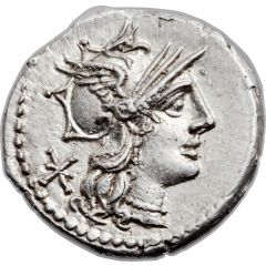 Denarius Maenia: Publius Maenius Antias, P•MAE ANT ROMA