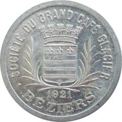 25 Centimes - Société du Grand Café Glacier Béziers