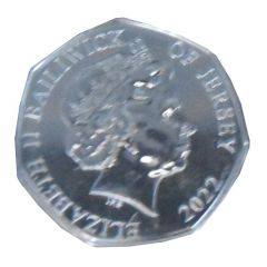 50 Pence - Elizabeth II Platinum Jubillee - Veritas, Silver-gold plated
