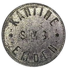 100 Pfennig - Canteen Token Kreuzer SMS Emden; Kantinengeld