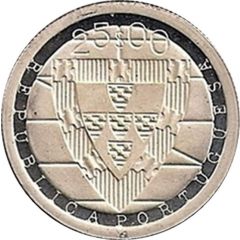 25 Escudos Cortes de Coimbra, Silver