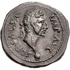 Denarius - Galba VIRTVS P R S C, Virtus and Roma