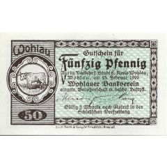 50 Pfennig Wohlauer Bankverein