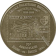 Monnaie de Paris Tourist Token - Amicale Philatélique Bressane 70e anniversaire - Bourg-en-Bresse