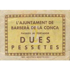 2 Pesetas Barberà de la Conca