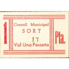 1 Peseta Sort