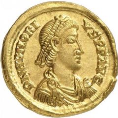 Solidus - Honorius VICTORIA AVGGG RM, Rome
